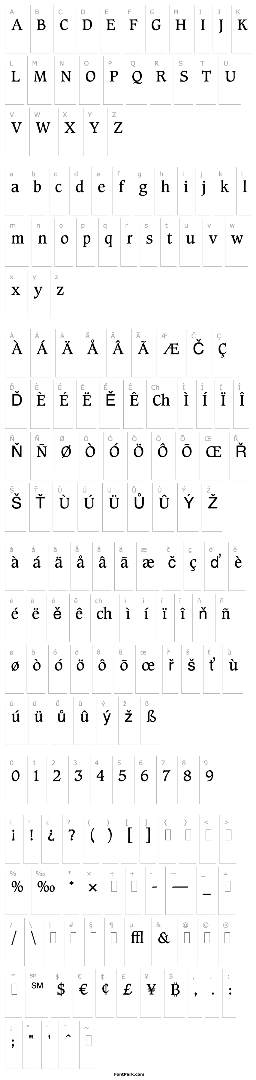 Overview Caxton Roman Book Plain