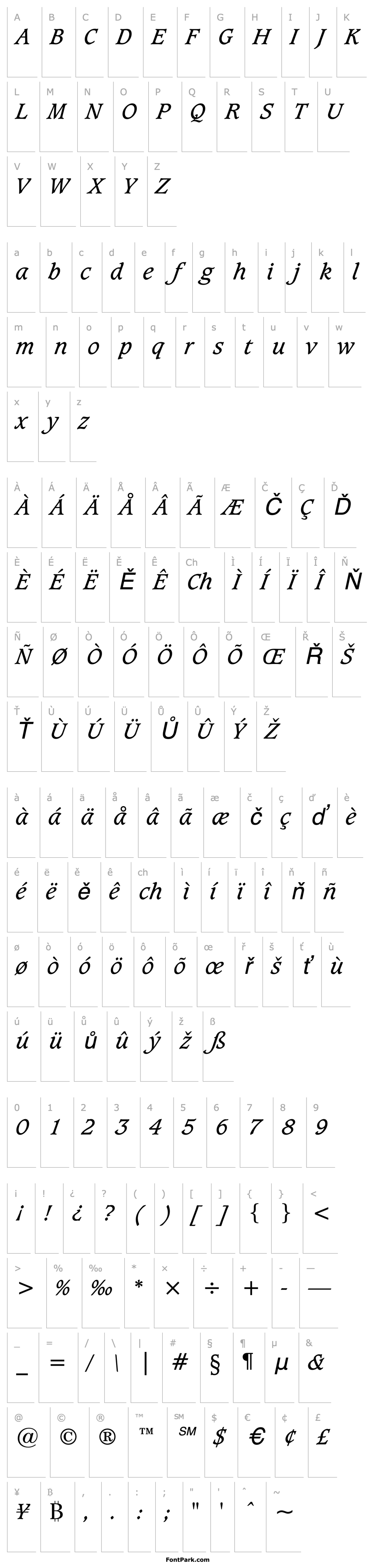 Overview CaxtonBT-BookItalic