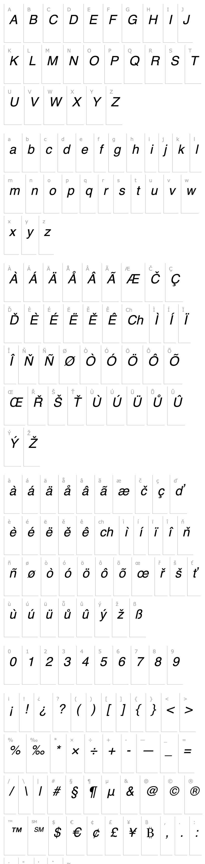 Přehled CCAstroCity Italic