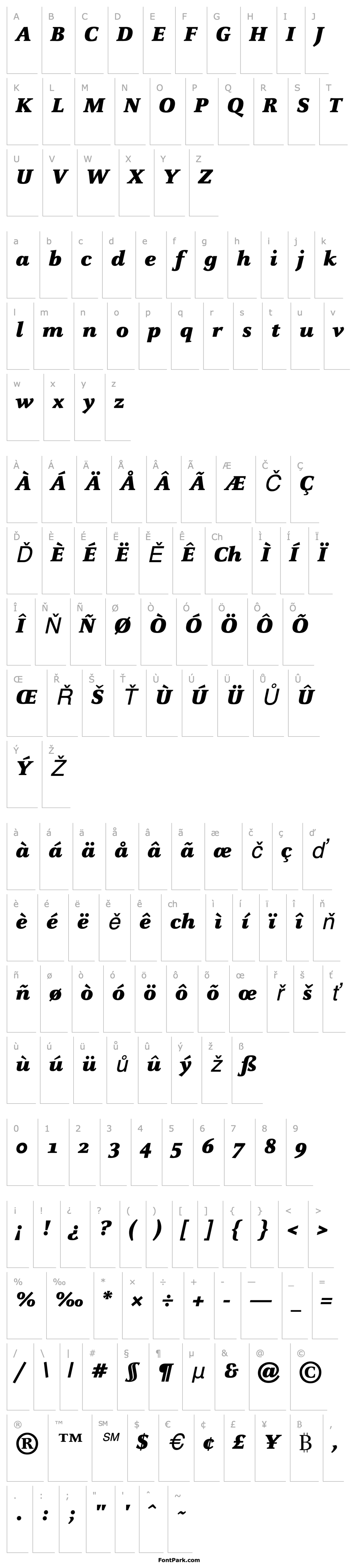 Overview Celeste-BlackItalic