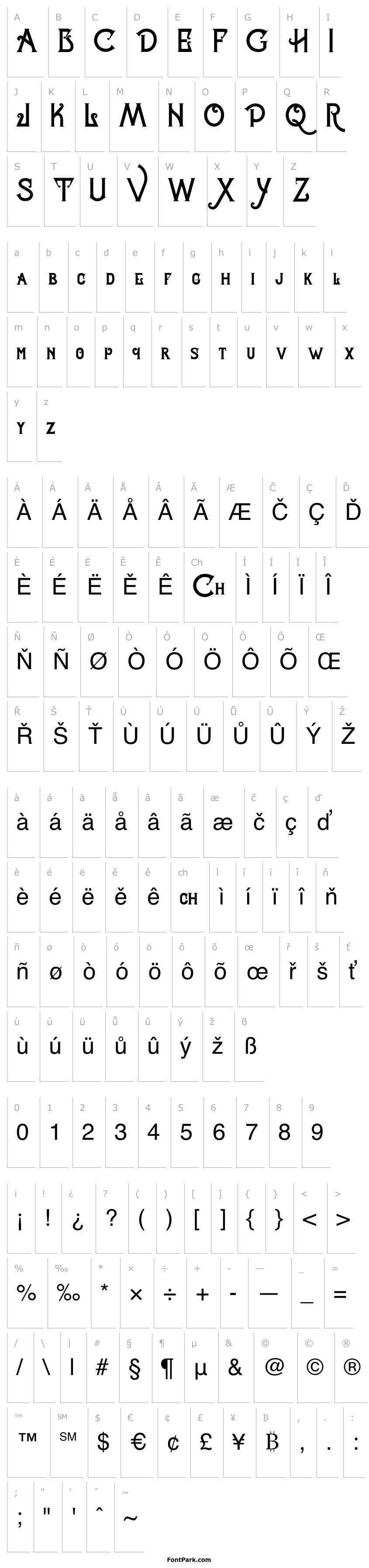 Přehled Celestial Typeface