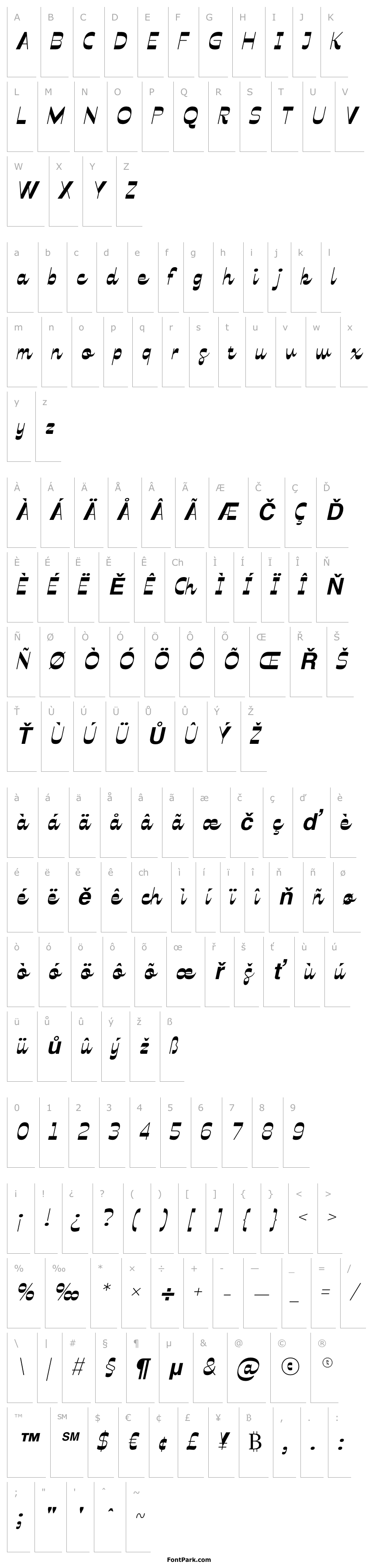 Přehled Celestine Black Italic