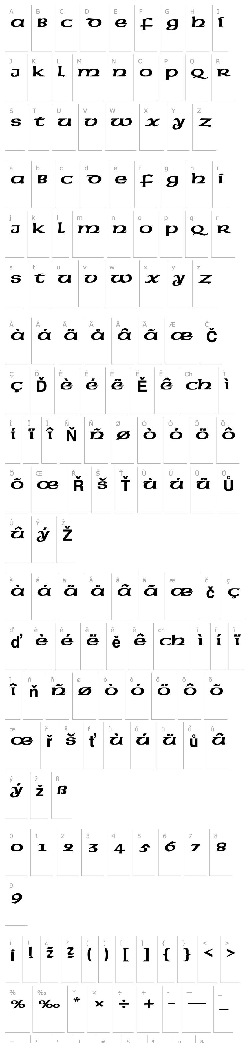 Overview Celtic-Extended Bold