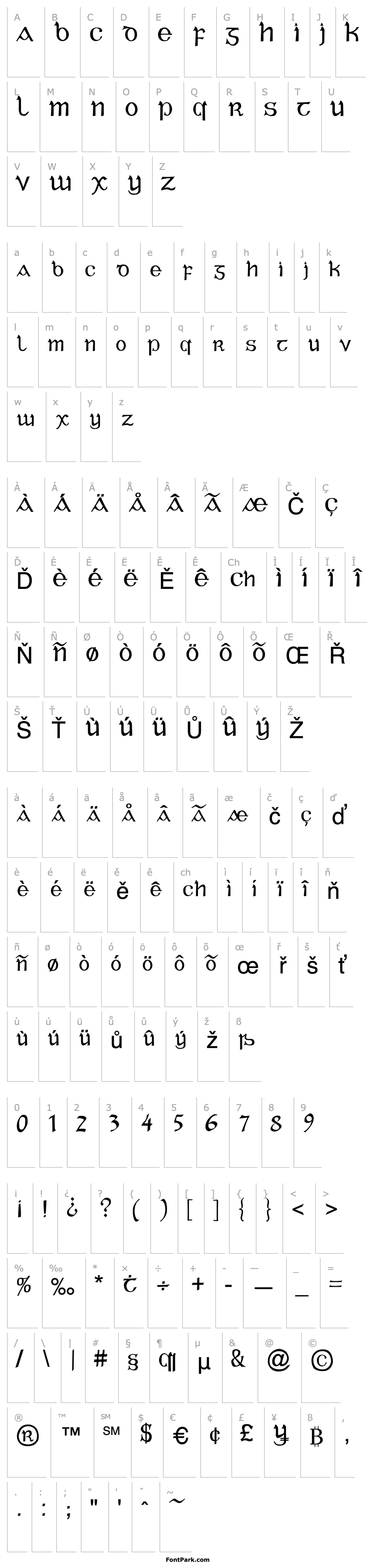 Overview Celtic Gaelige Regular