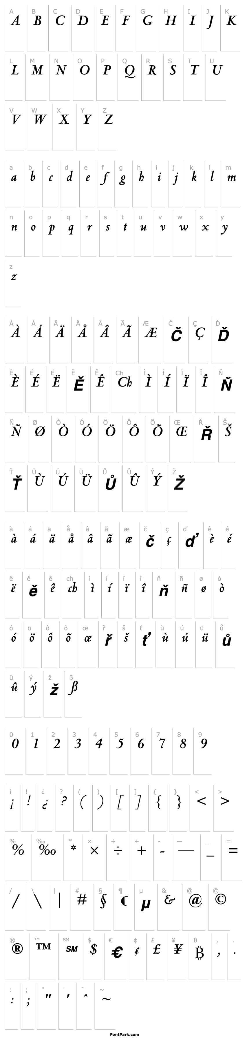 Overview CentaurMT-Bold Italic