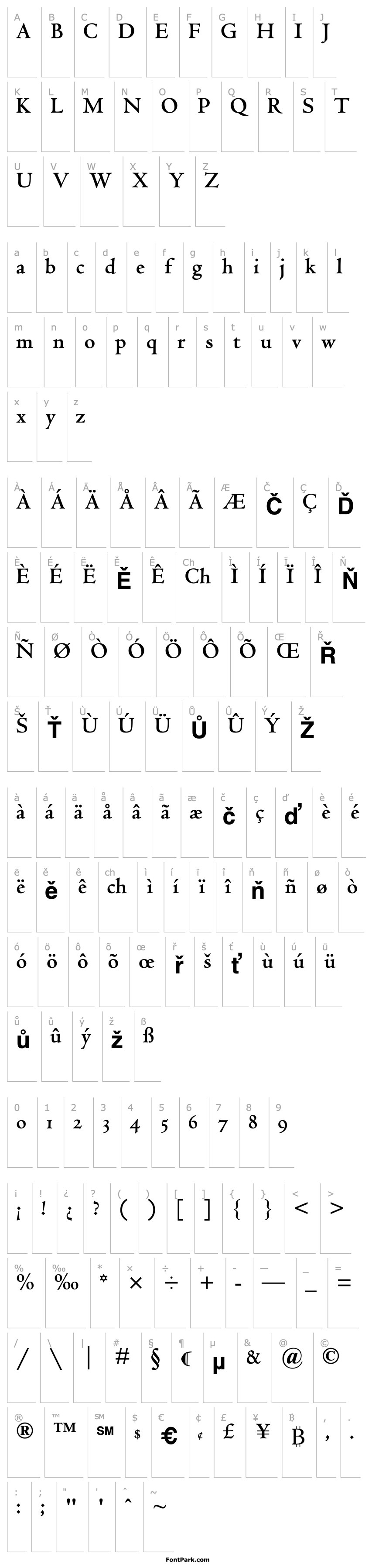 Přehled CentaurMTOldstyleFigures-Bold