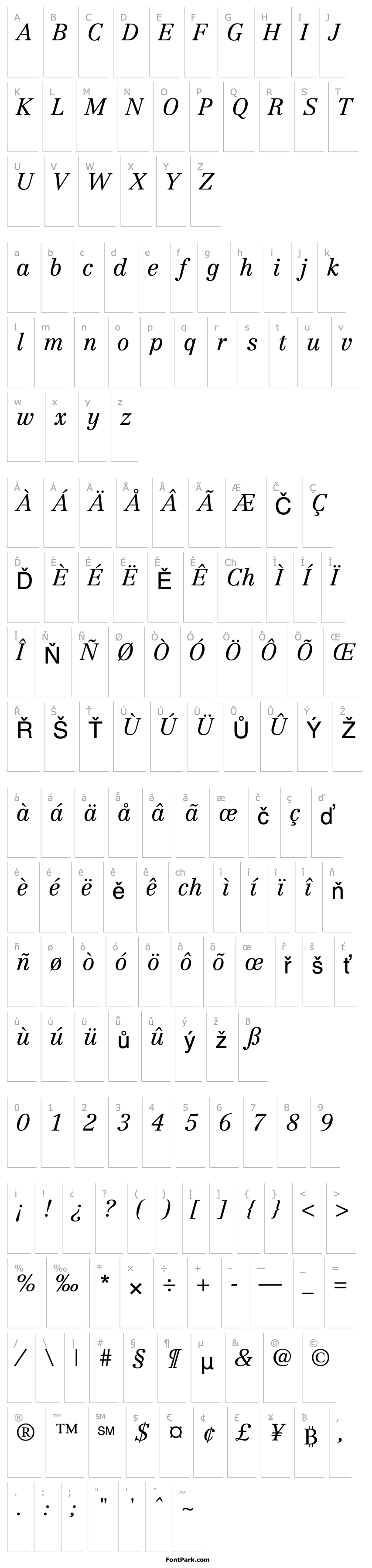 Overview Centennial-LightItalic