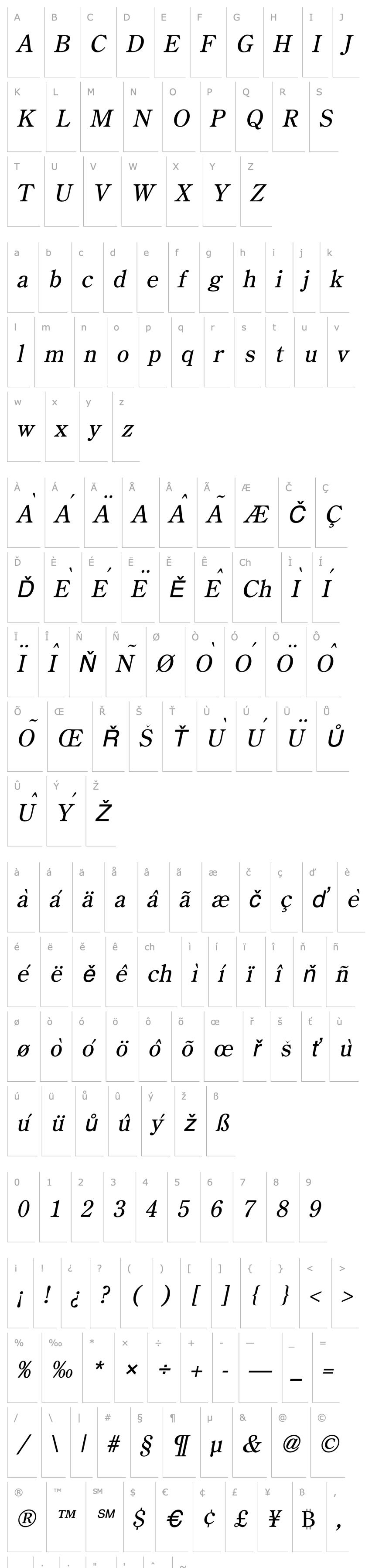 Overview Cento Italic