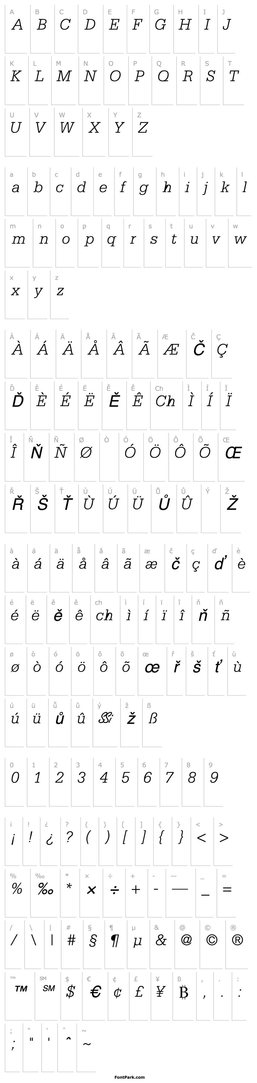 Přehled CentricLightSSK Italic