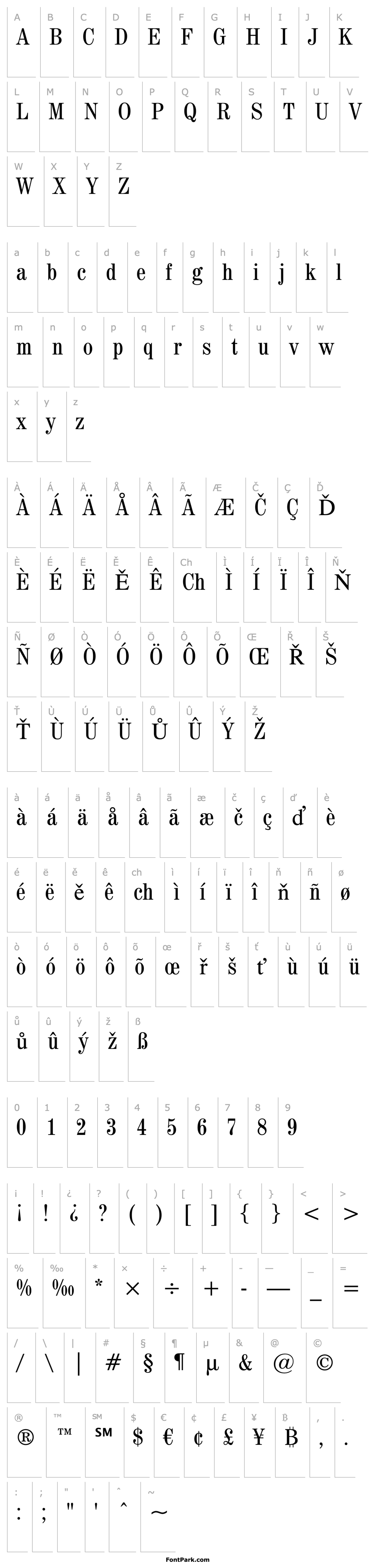 Overview Century 725 Condensed BT