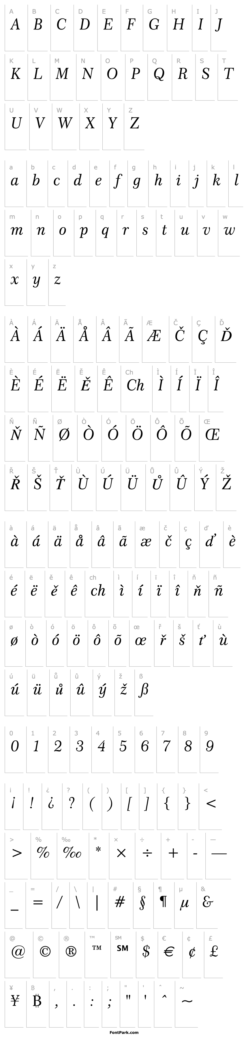 Overview Century 751 Italic BT