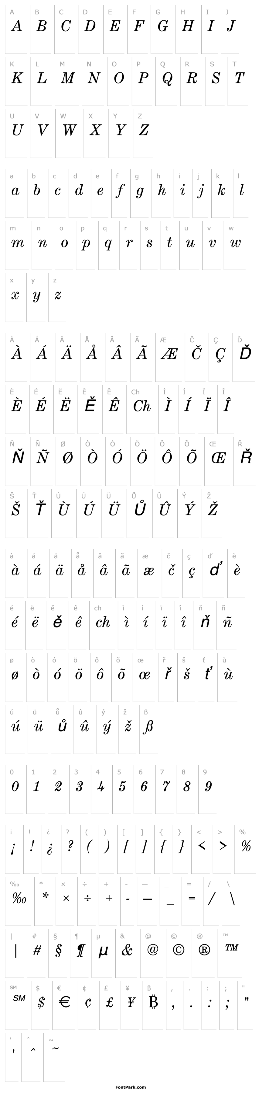 Přehled Century_Becker_Expanded_Italic