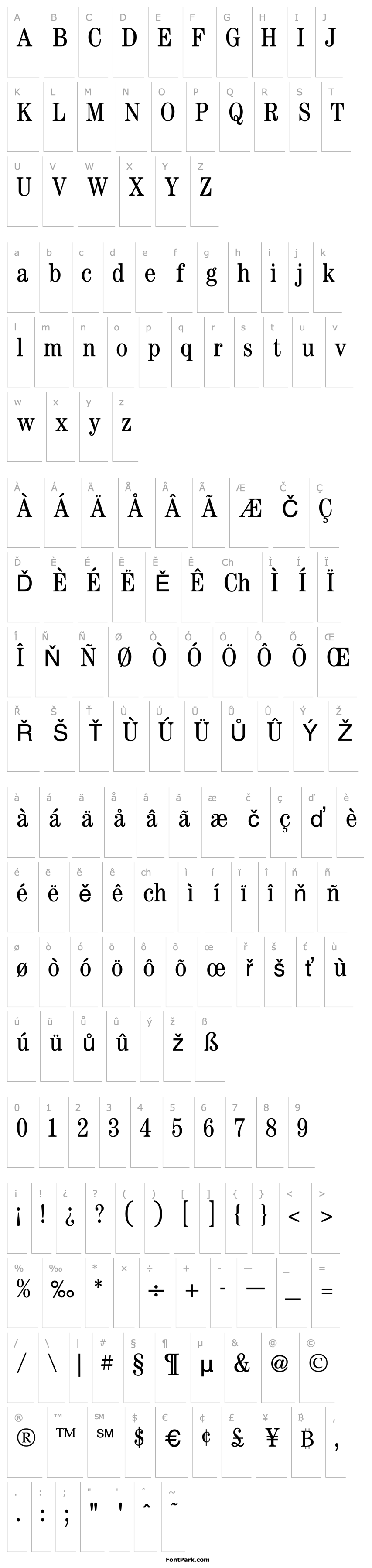 Overview Century Condensed Regular