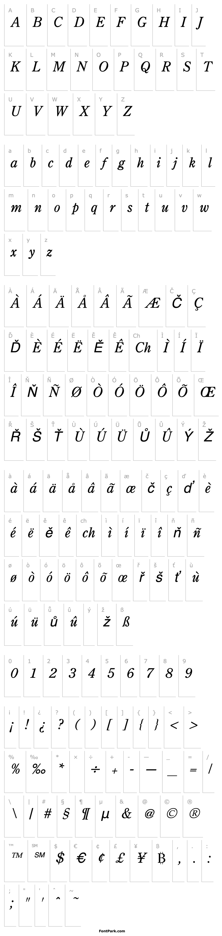 Overview Century Italic