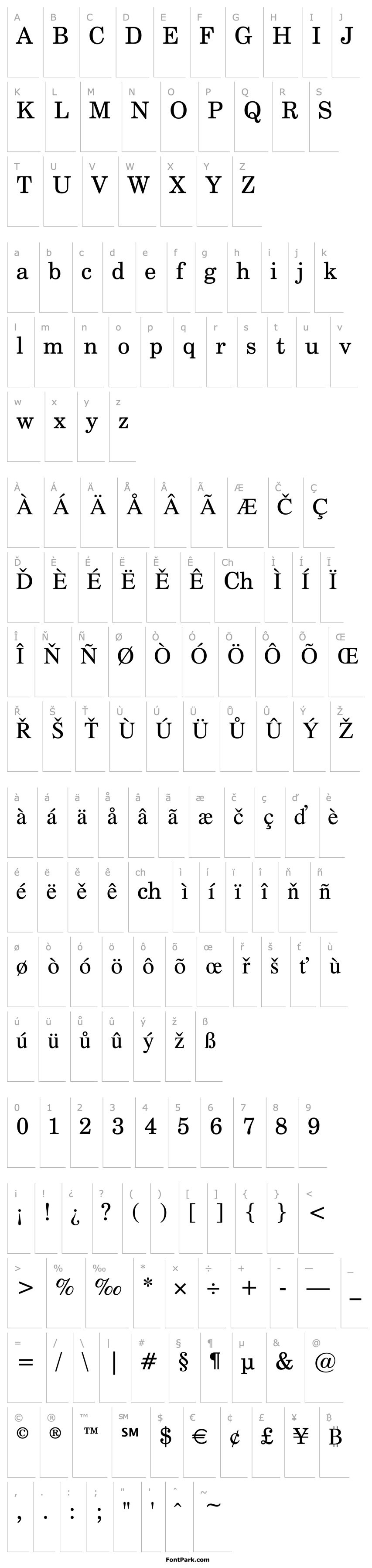 Overview Century Schoolbook Greek BT