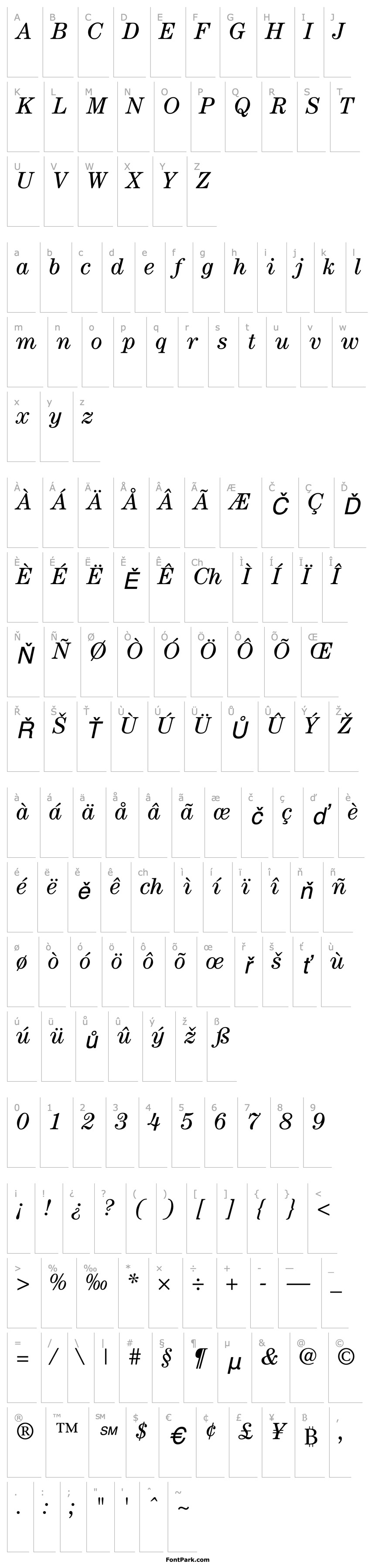 Overview Century SSi Italic