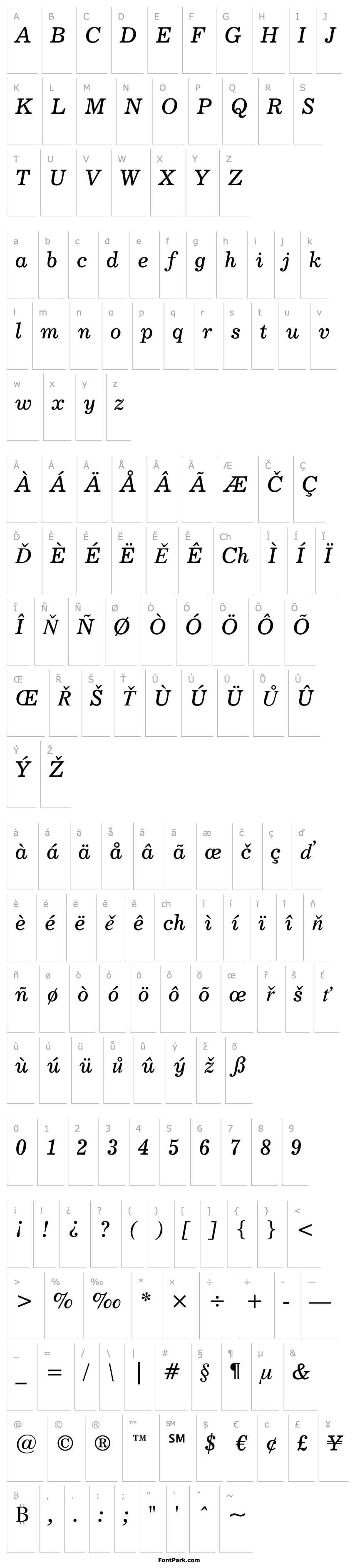 Overview Century731 BT Italic