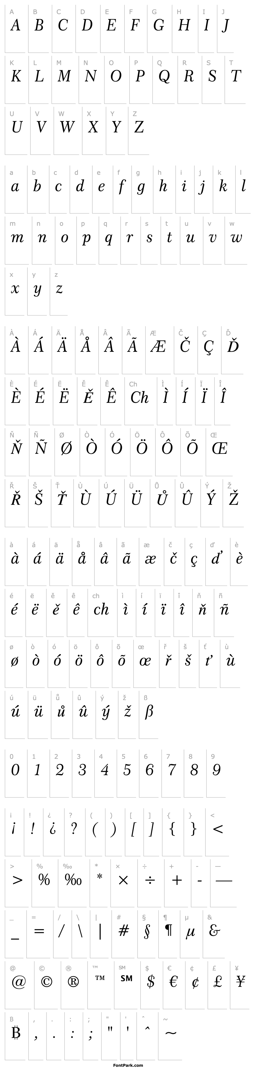 Overview Century751 No2 BT Italic