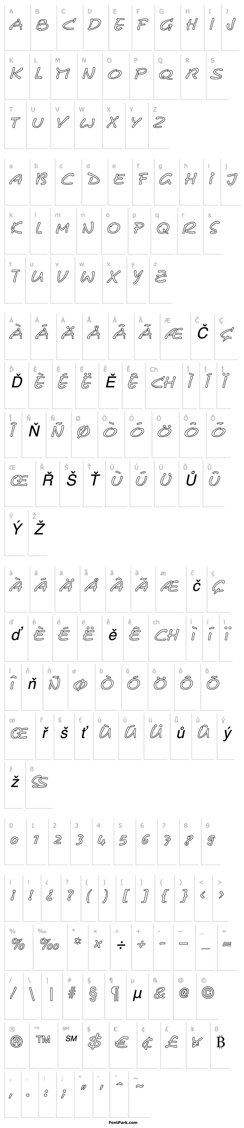 Přehled CerberixOutline-Italic