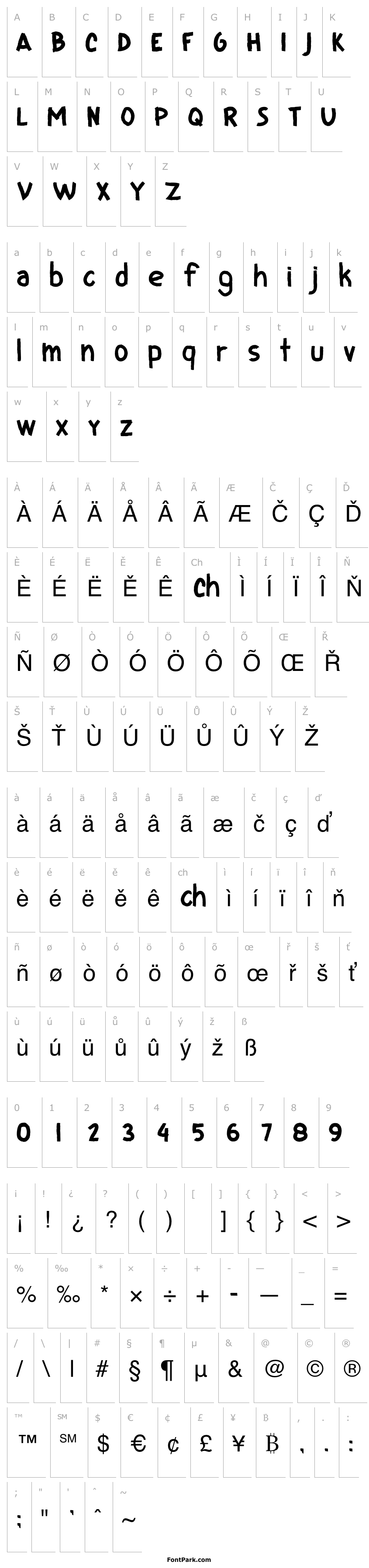 Přehled CF I Love Ugly Fonts Regular