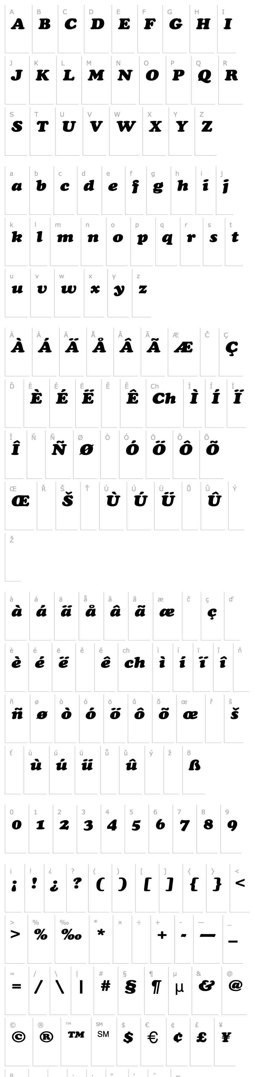 Přehled ChaceyExt-Heavy-Italic