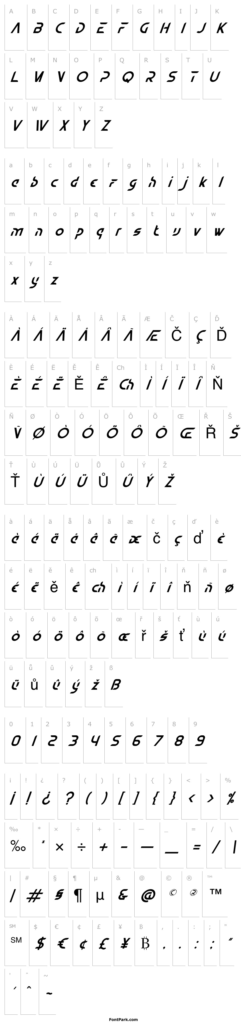 Přehled Chambers Italic
