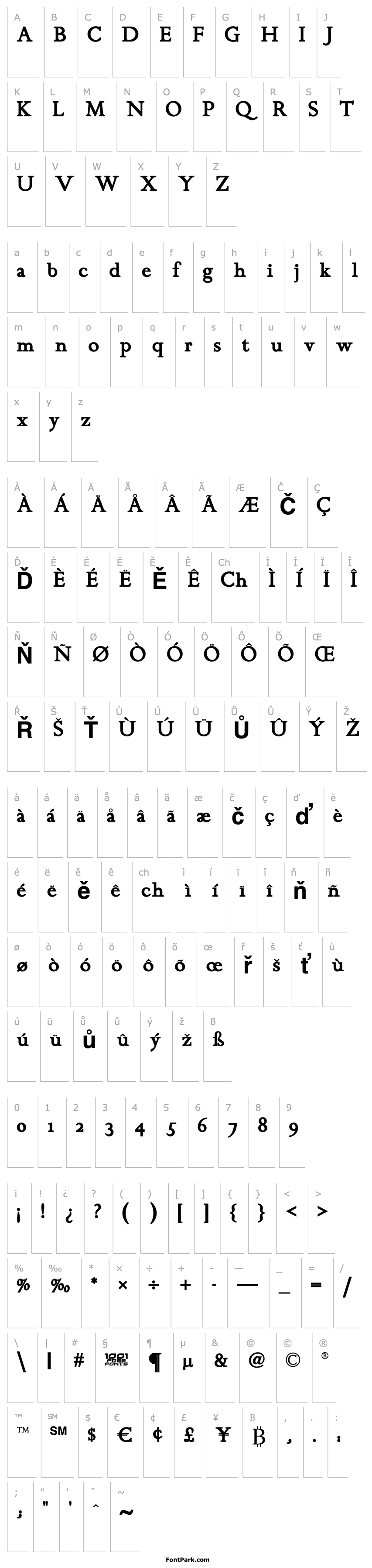 Přehled Chanticleer Roman NF Bold