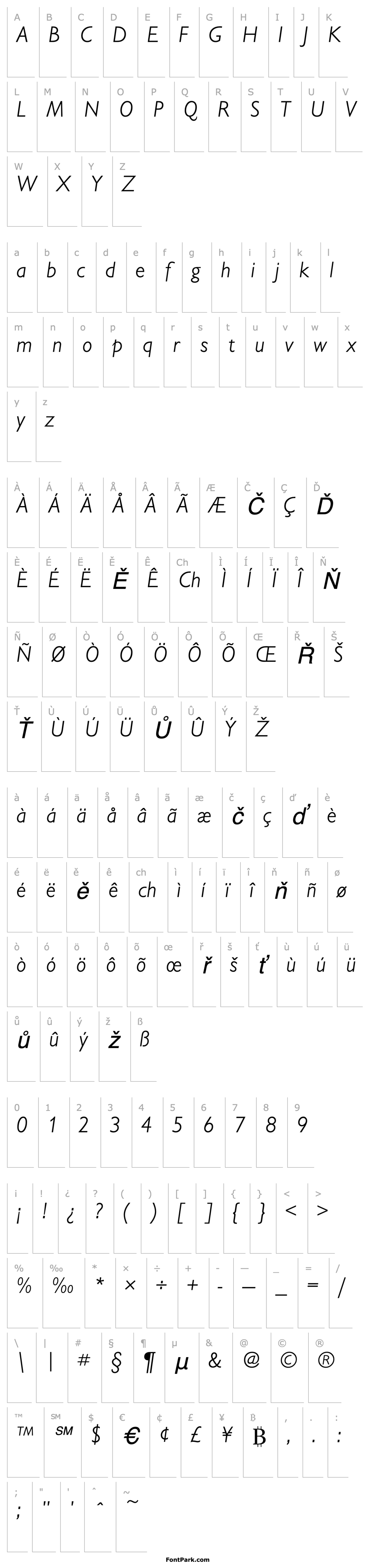 Overview ChantillyLH Italic