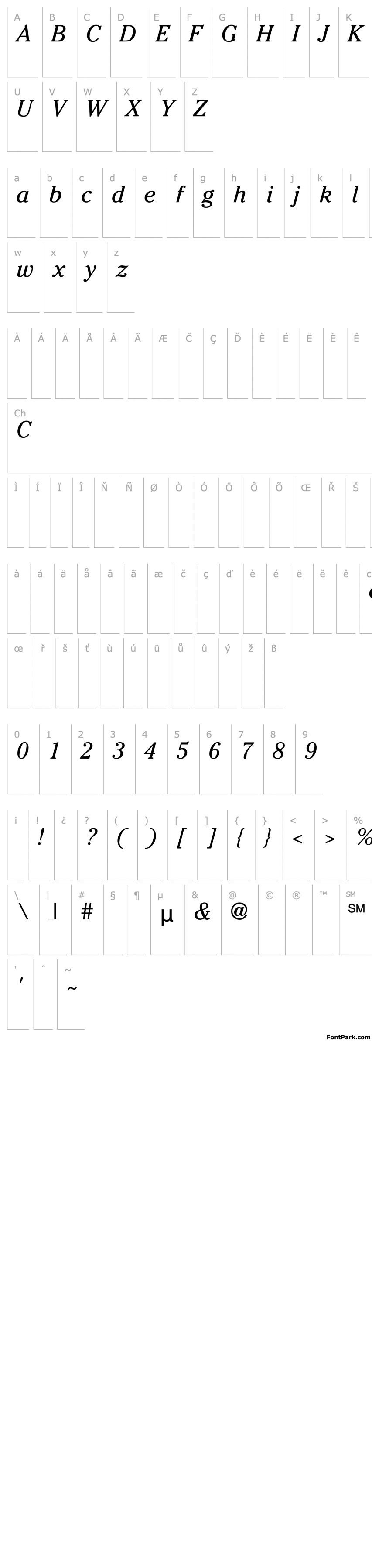 Overview Charlie Normal Italic