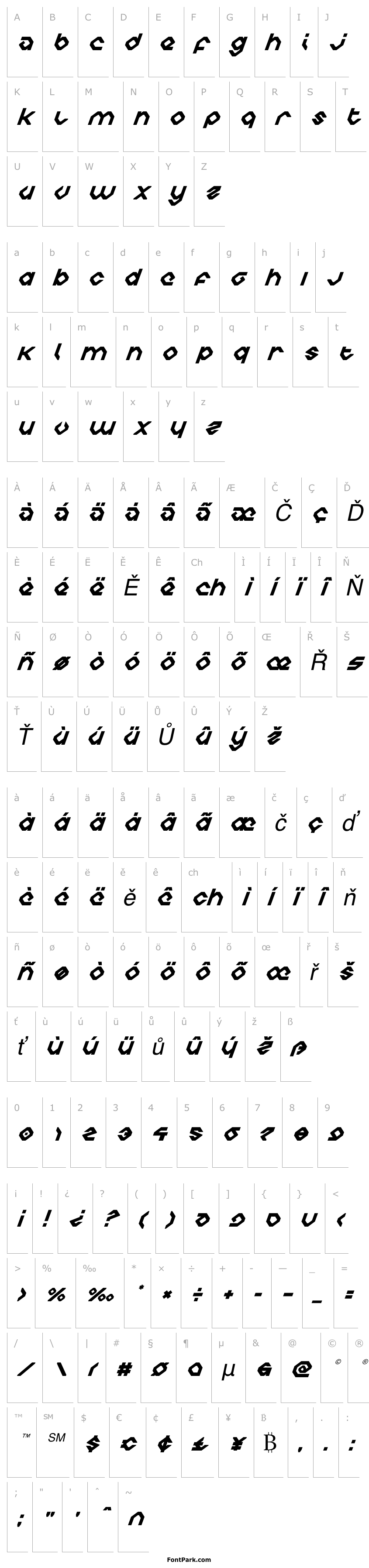 Overview Charlie's Angles Super-Italic
