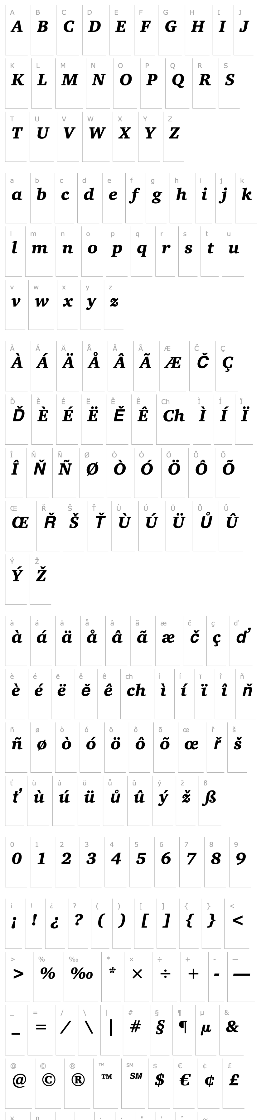 Overview Charter ITC Black Italic