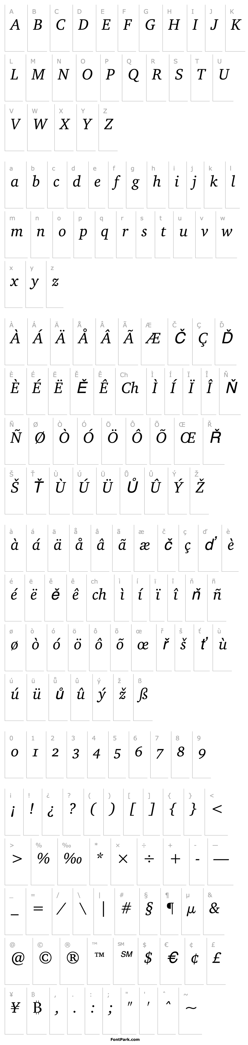 Overview Charter OS ITC TT Italic