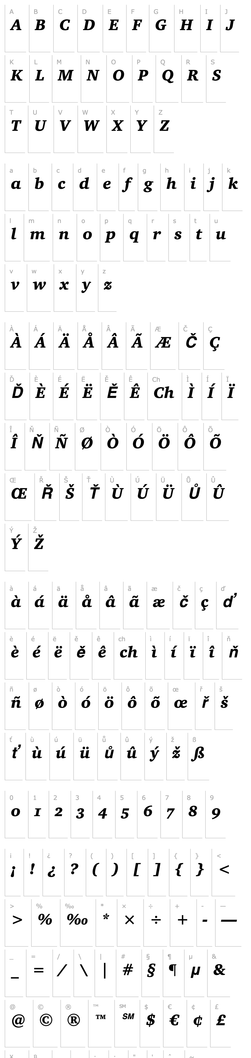 Přehled CharterOSFBT-BlackItalic