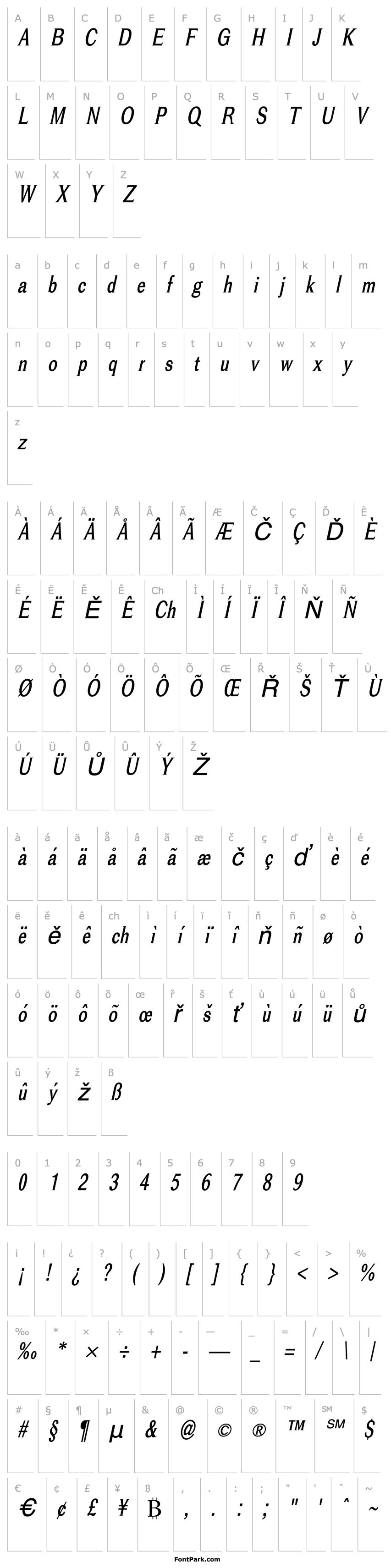 Overview Cheetah Italic