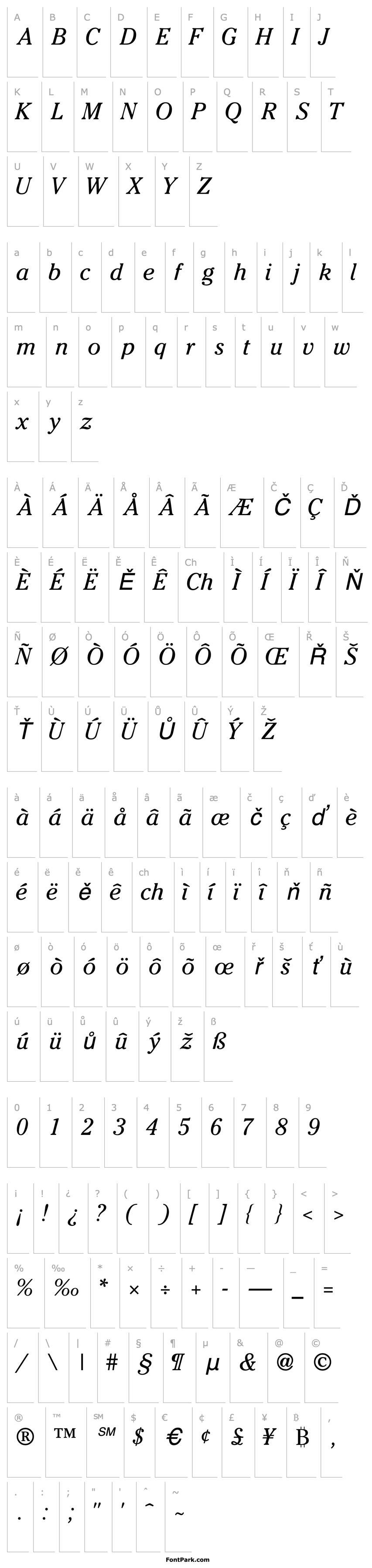 Overview CheltenhamSSK Italic