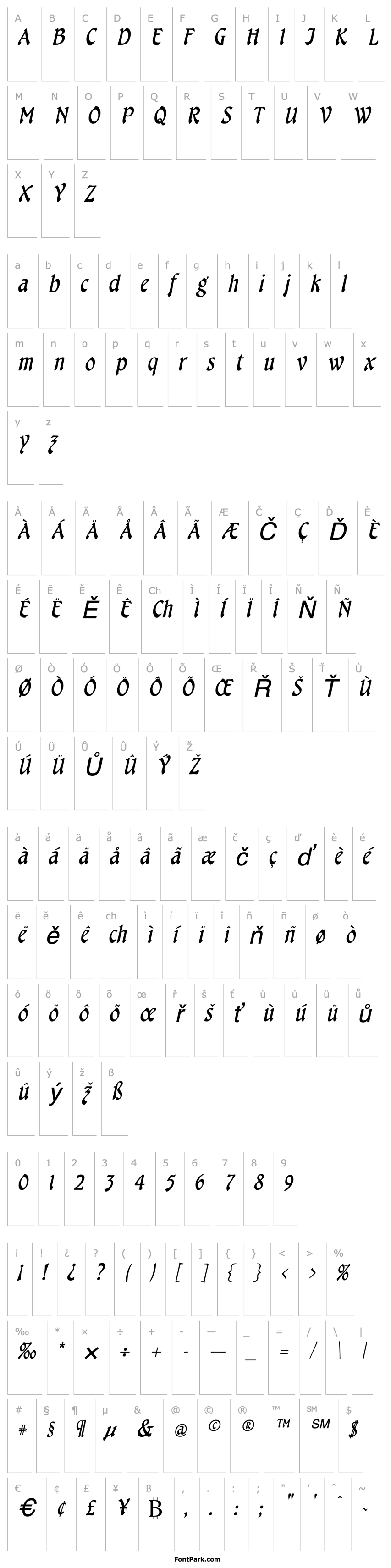 Overview Cheshire Italic