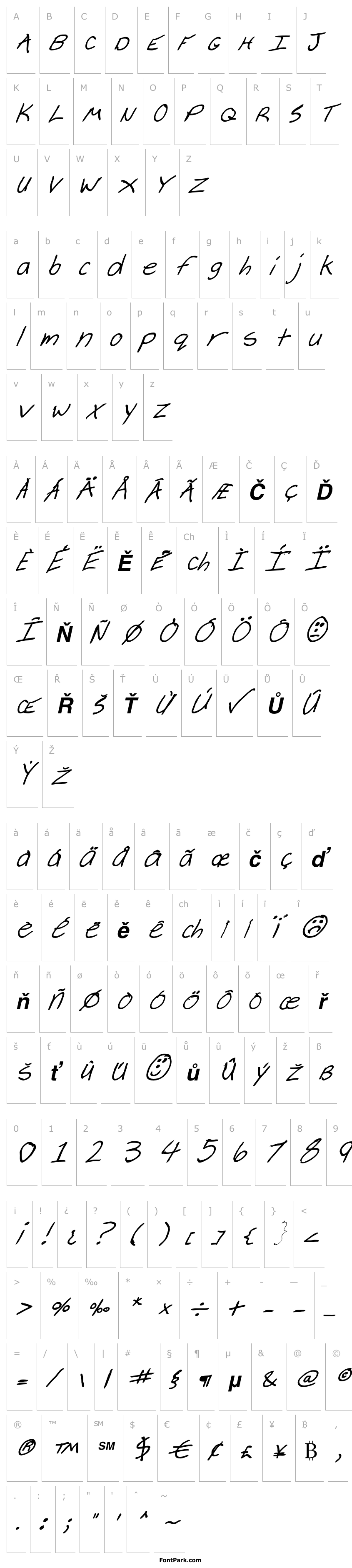 Přehled Cheyenne Hand Bold Italic