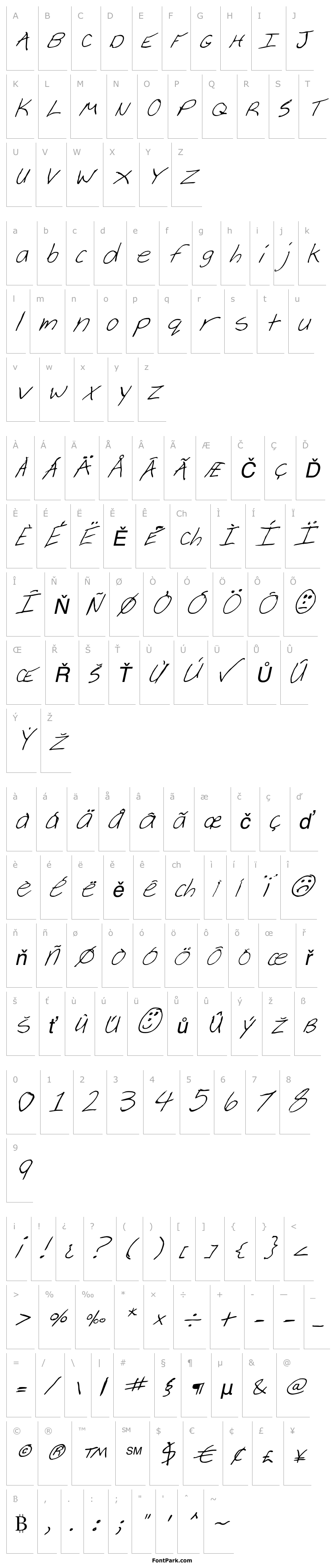 Přehled Cheyenne Hand Italic