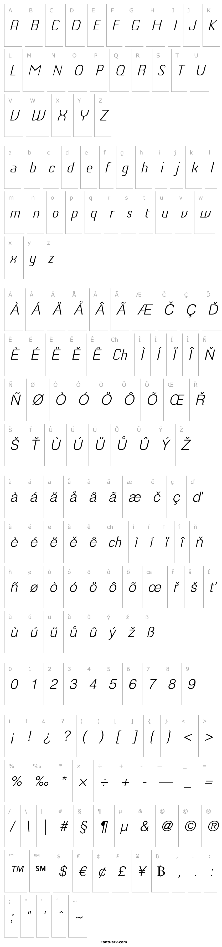 Overview ChiqReduced-LightItalic