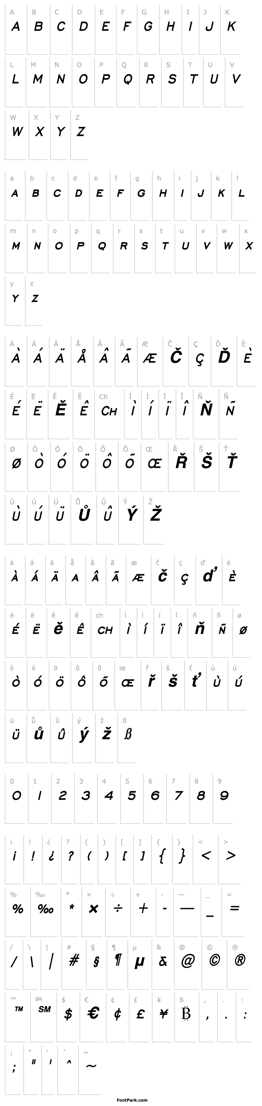 Overview Chisel Condensed Bold Italic