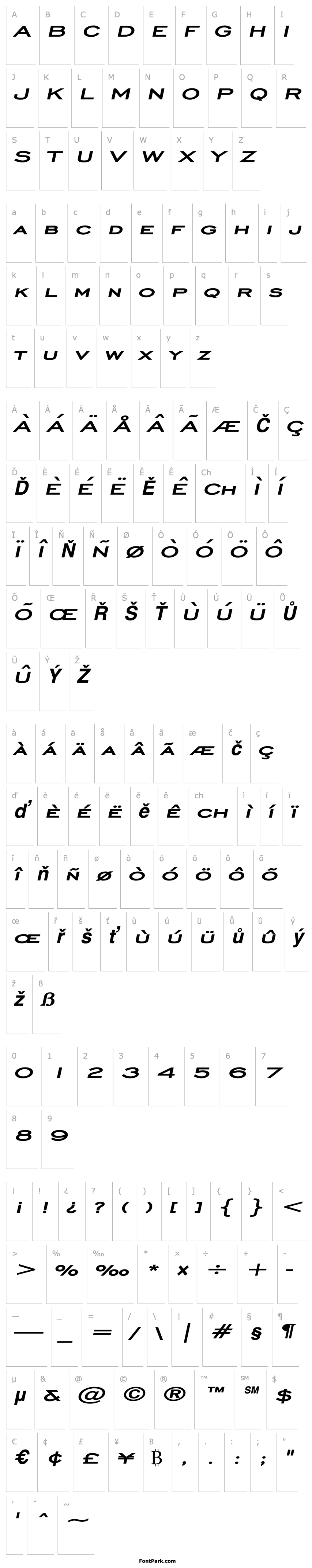 Overview Chisel Extended Bold Italic