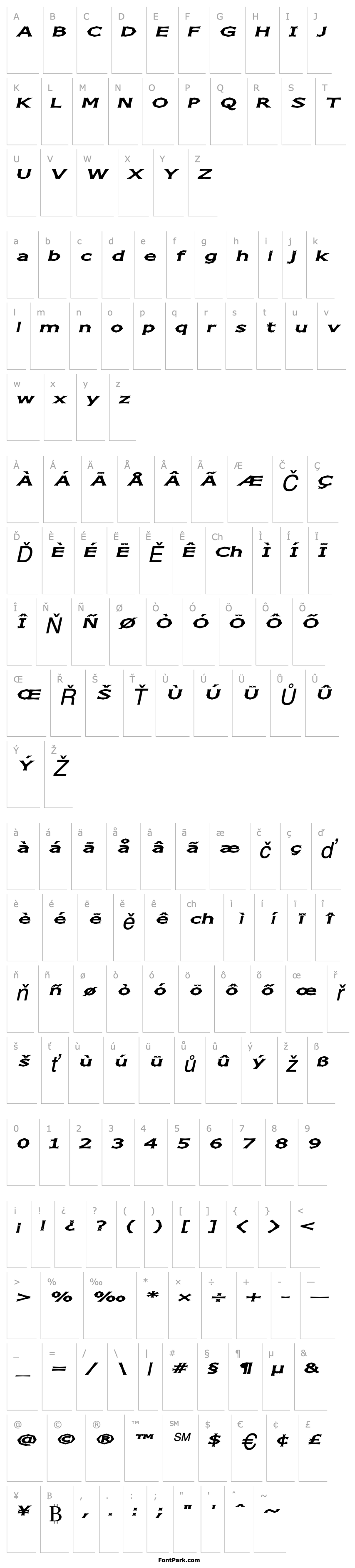 Přehled Chizz Wide Italic