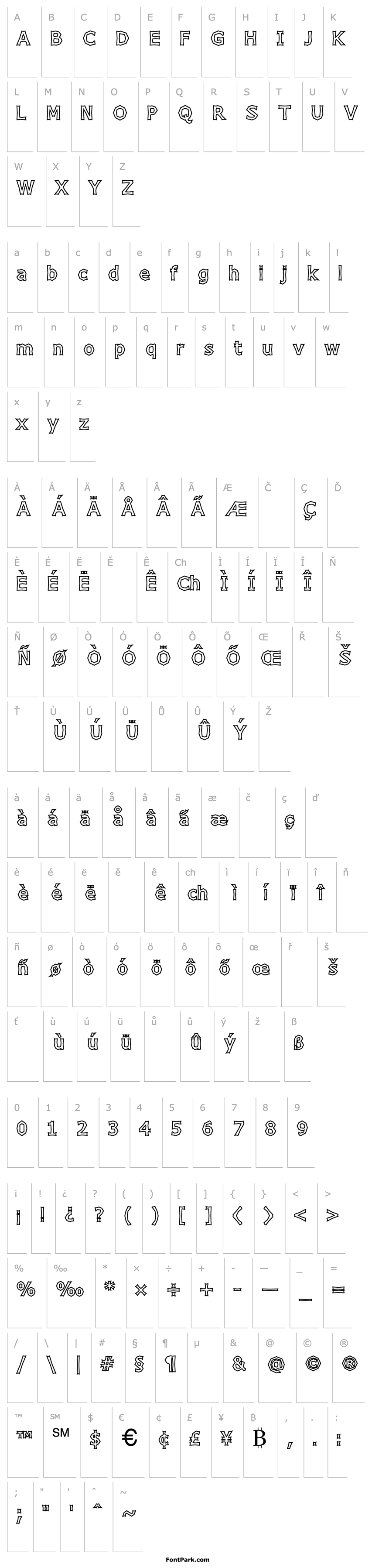 Overview Chizzler Bold Outline