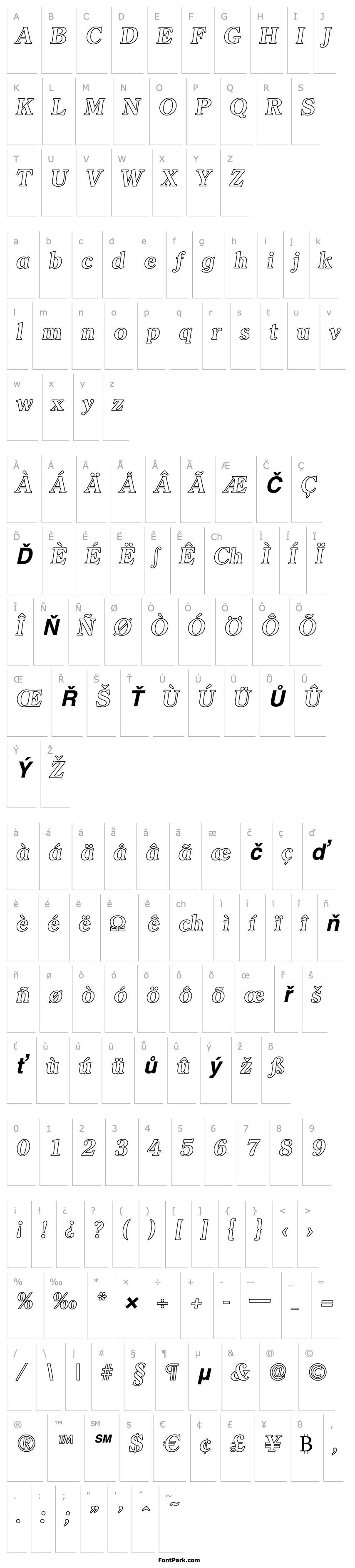 Přehled ChristianBeckerOutline Bold Italic