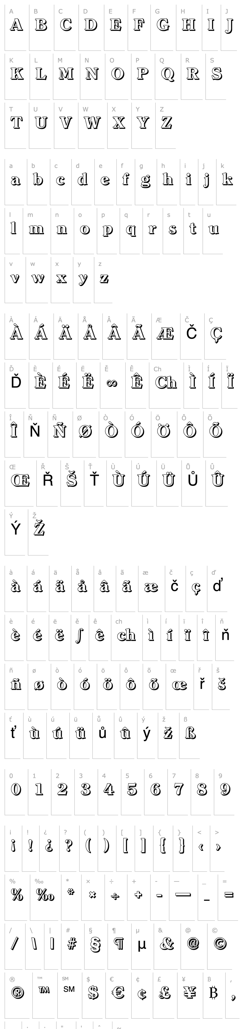 Overview ChristianBeckerShadow-ExtraBold-Regular