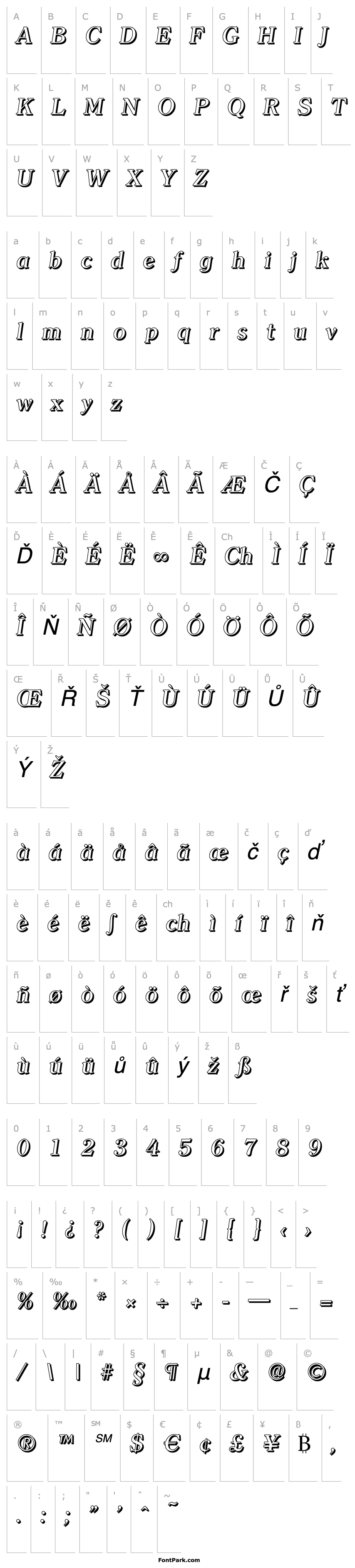 Overview ChristianBeckerShadow-Medium-Italic