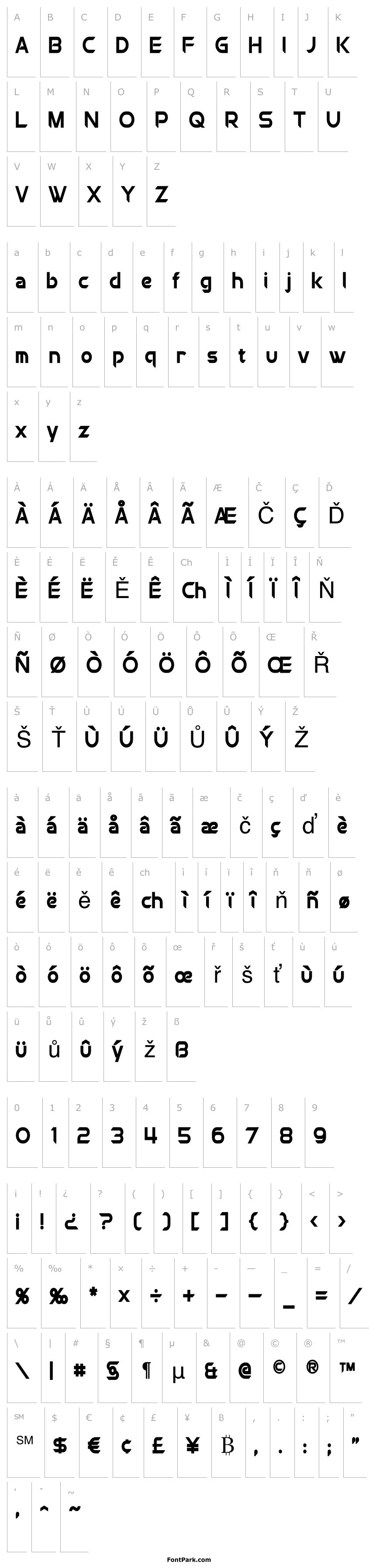Přehled Chromia Condensed Bold