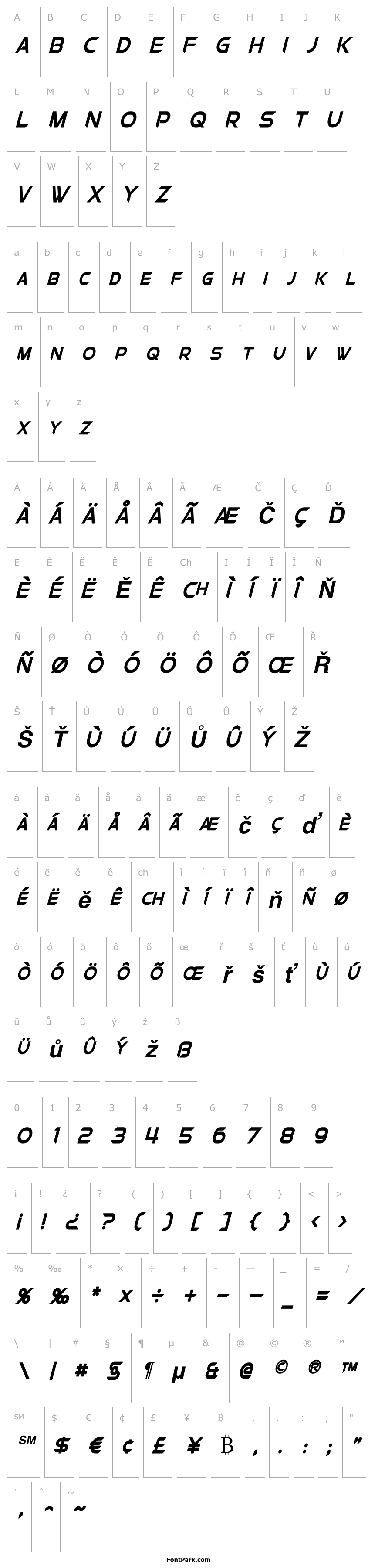 Overview Chromia Supercap Condensed Bold Italic