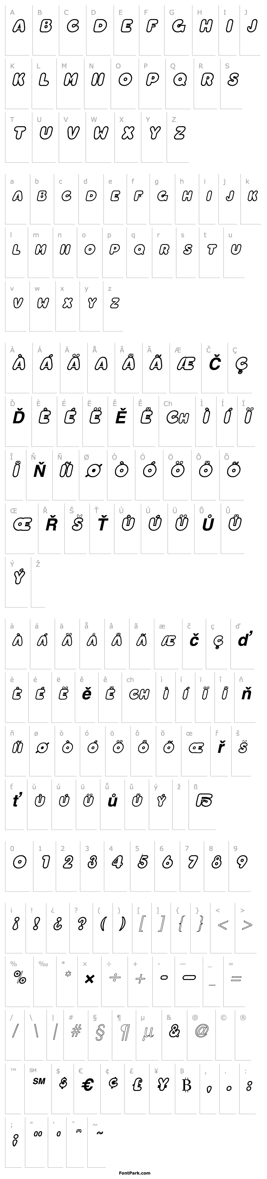 Overview ChubbyOutline Bold Italic