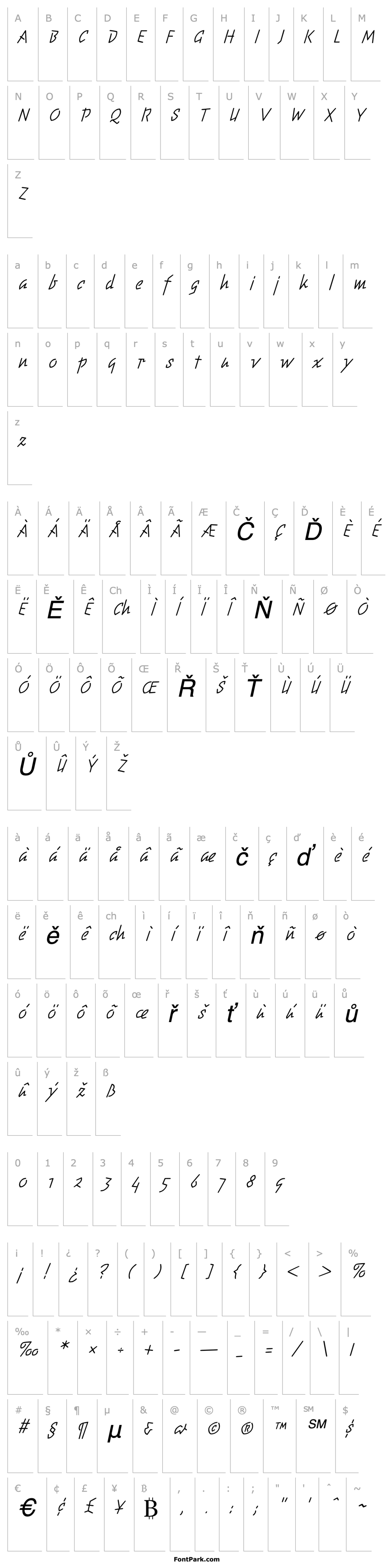 Přehled ChunkyMonkey Italic